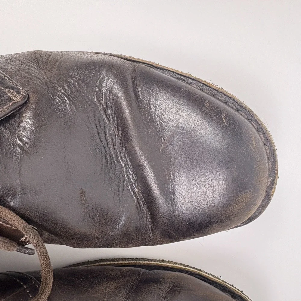 UGG Leighton‎ Chukka Boots Mens Sz 12 Chocolate Brown 3275 Sherpa Insoles